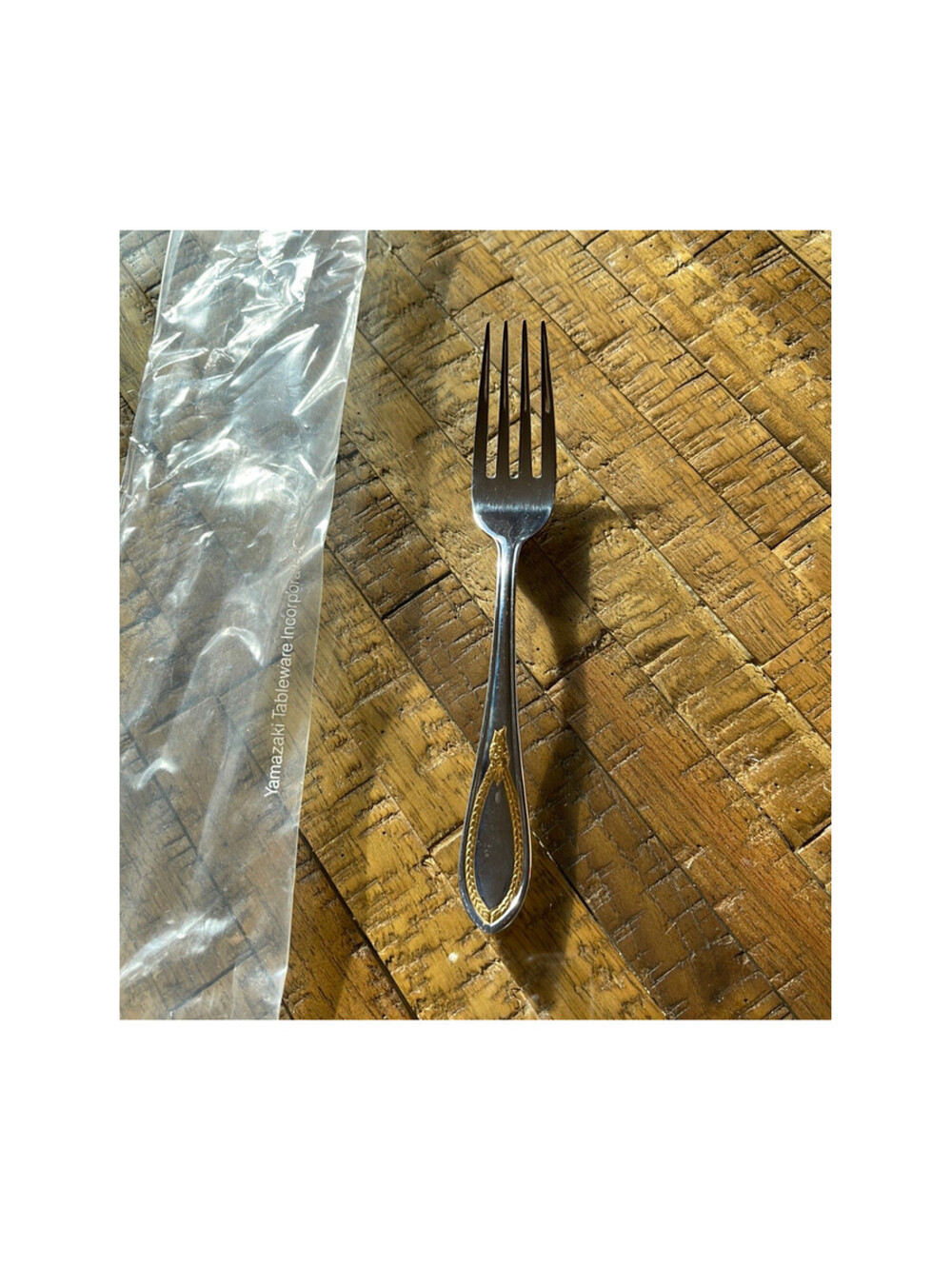 New Yamazaki Mayfair Gold Accent Stainless Steel Flatware